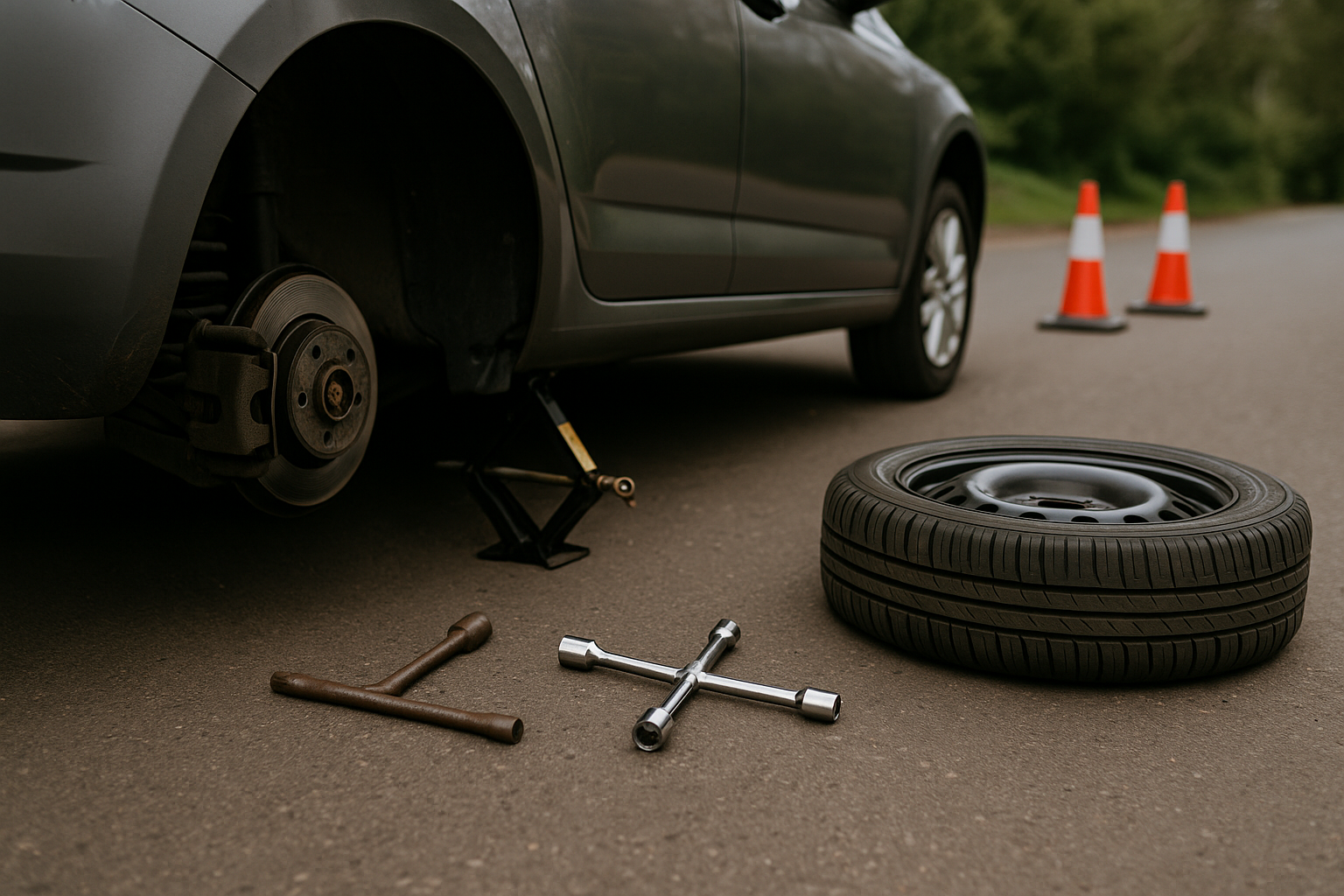 How to Safely Change a Flat Tire on the Road